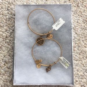 Gold Alex and Ani bracelets